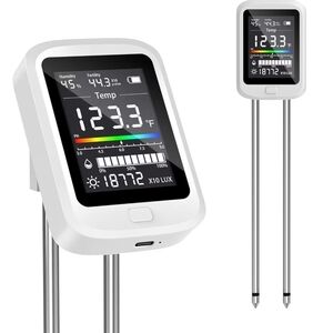 6-in-1 Soil Test Kit for Gardening Soil Moisture Meter with LCD Display